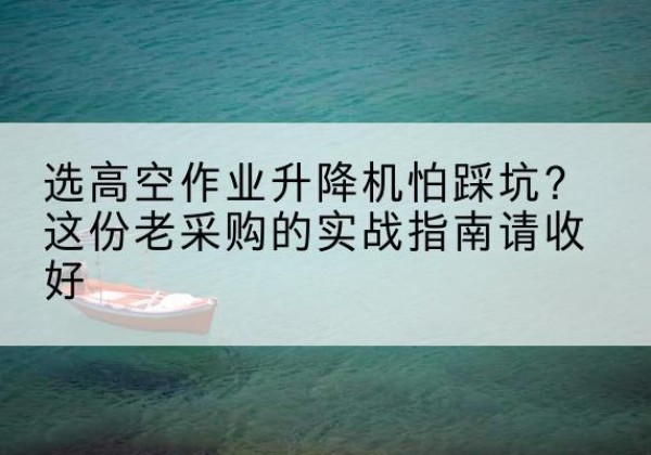 天柱高空作业升降机厂家推荐-选高空作业升降机怕踩坑？这份老采购的实战指南请收好